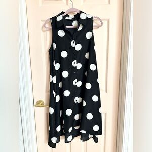 Black and white polka dot Mille Gabrielle dress